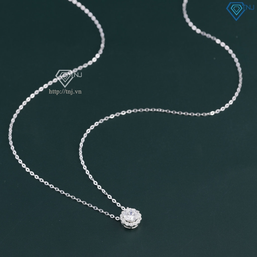 Dây chuyền bạc nữ mặt bông hoa đính đá DCN0797 - Trang sức TNJ Dây chuyền bạc nữ mặt bông hoa đính đá DCN0797 - Trang sức TNJ