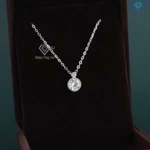 Dây chuyền bạc nữ đơn giản đính đá DCN0798 - Trang sức TNJ Dây chuyền bạc nữ đơn giản đính đá DCN0798 - Trang sức TNJ