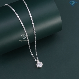 Dây chuyền bạc nữ đơn giản đính đá DCN0798 - Trang sức TNJ Dây chuyền bạc nữ đơn giản đính đá DCN0798 - Trang sức TNJ