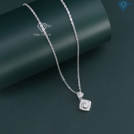 Dây chuyền bạc nữ mặt vuông đính đá DCN0799 - Trang sức TNJ Dây chuyền bạc nữ mặt vuông đính đá DCN0799 - Trang sức TNJ