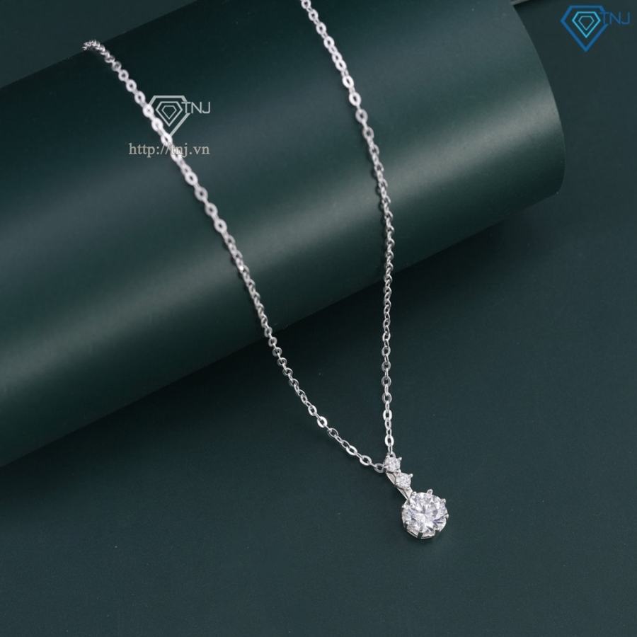 Dây chuyền bạc nữ 925 đơn giản đính đá DCN0801 - Trang sức TNJ Dây chuyền bạc nữ 925 đơn giản đính đá DCN0801 - Trang sức TNJ