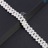 Lắc tay nam Cuban mắt xích đính đá bản 12mm LTA0226 - Trang Sức TNJ Lắc tay nam Cuban mắt xích đính đá bản 12mm LTA0226 - Trang Sức TNJ