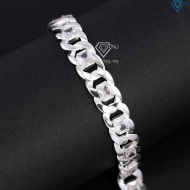 Lắc tay bạc nam mắt xích đính đá bản 12mm LTA0227 - Trang Sức TNJ Lắc tay bạc nam mắt xích đính đá bản 12mm LTA0227 - Trang Sức TNJ