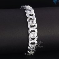 Lắc tay bạc nam mắt xích đính đá bản 12mm LTA0227 - Trang Sức TNJ Lắc tay bạc nam mắt xích đính đá bản 12mm LTA0227 - Trang Sức TNJ