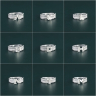 Nhẫn bạc nữ 925 chữ cái theo yêu cầu đính đá NN0515 Nhẫn bạc nữ 925 chữ cái theo yêu cầu đính đá NN0515