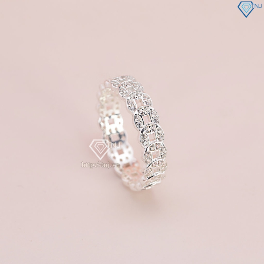 Nhẫn bạc nữ kim tiền đính đá đẹp NN0522 - Trang Sức TNJ Nhẫn bạc nữ kim tiền đính đá đẹp NN0522 - Trang Sức TNJ