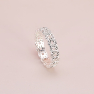 Nhẫn bạc nữ kim tiền đính đá đẹp NN0522