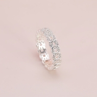 Nhẫn bạc nữ kim tiền đính đá đẹp NN0522 Nhẫn bạc nữ kim tiền đính đá đẹp NN0522