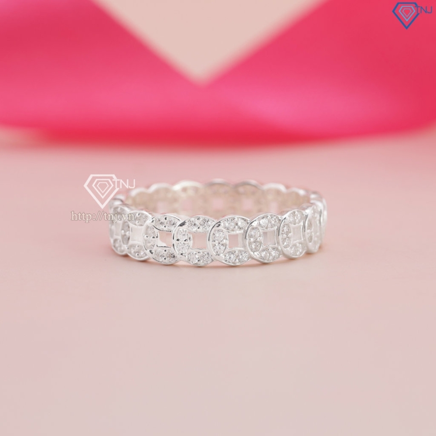 Nhẫn bạc nữ kim tiền đính đá đẹp NN0522 - Trang Sức TNJ Nhẫn bạc nữ kim tiền đính đá đẹp NN0522 - Trang Sức TNJ