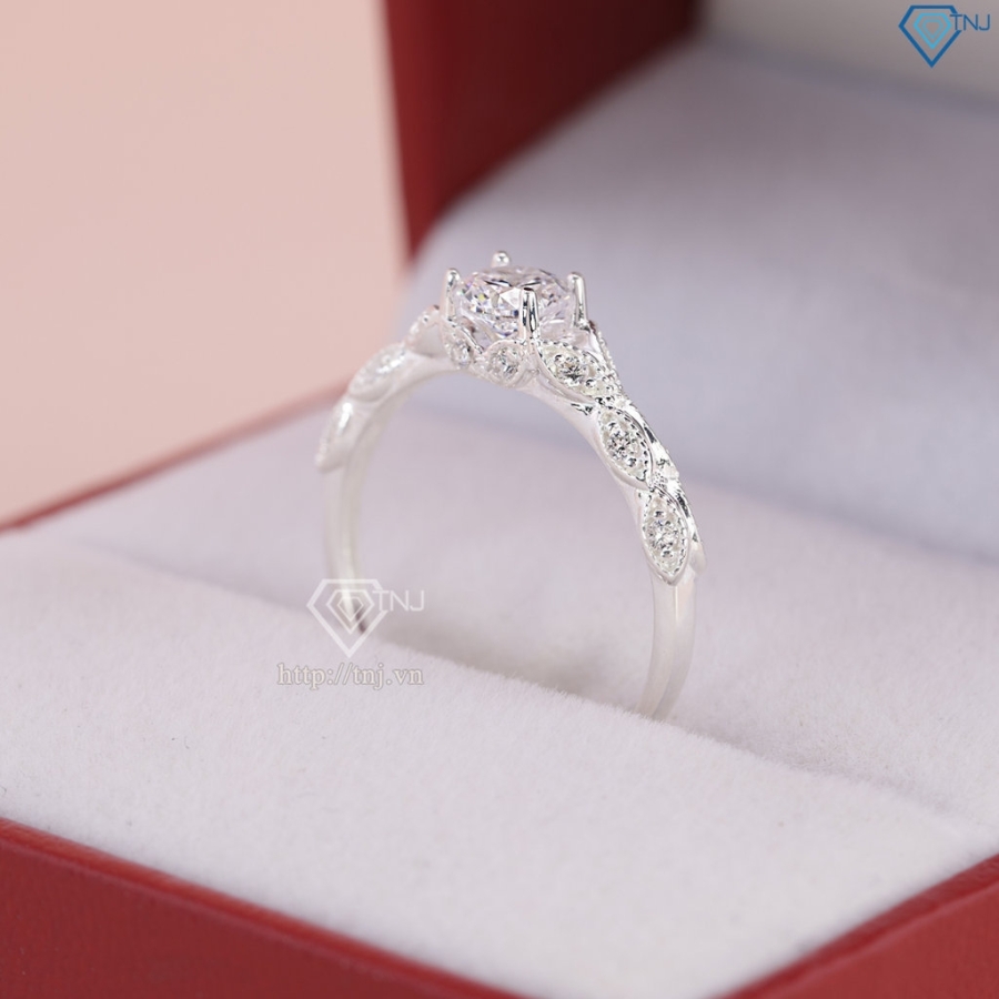 Nhẫn bạc nữ bản nhỏ đính đá đẹp NN0523 - Trang Sức TNJ Nhẫn bạc nữ bản nhỏ đính đá đẹp NN0523 - Trang Sức TNJ