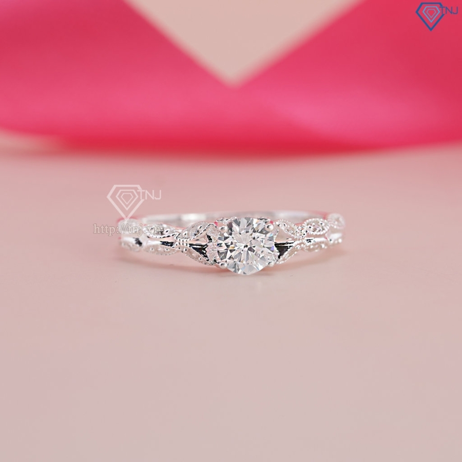 Nhẫn bạc nữ bản nhỏ đính đá đẹp NN0523 - Trang Sức TNJ Nhẫn bạc nữ bản nhỏ đính đá đẹp NN0523 - Trang Sức TNJ