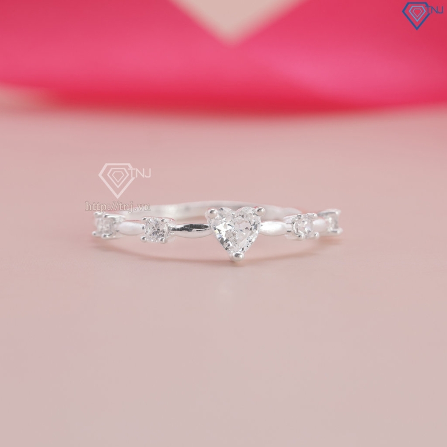 Nhẫn bạc nữ hình trái tim đính đá giá rẻ NN0525 - Trang Sức TNJ Nhẫn bạc nữ hình trái tim đính đá giá rẻ NN0525 - Trang Sức TNJ