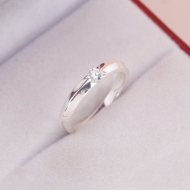 Nhẫn bạc nữ đơn giản đính đá NN0528 Nhẫn bạc nữ đơn giản đính đá NN0528