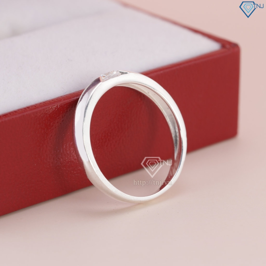 Nhẫn bạc nữ đơn giản đính đá NN0528 - Trang Sức TNJ Nhẫn bạc nữ đơn giản đính đá NN0528 - Trang Sức TNJ