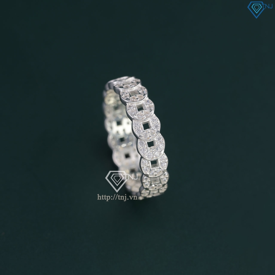 Nhẫn bạc nữ kim tiền đính đá đẹp NN0522 - Trang Sức TNJ