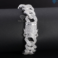 Lắc tay nam Cuban bạc đính đá LTA0059 - Trang Sức TNJ