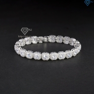 Lắc tay bạc nam Tennis vuông đính đá 5mm đẹp LTA0208