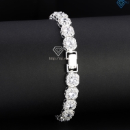Lắc tay bạc nam Tennis vuông đính đá 5mm đẹp LTA0208