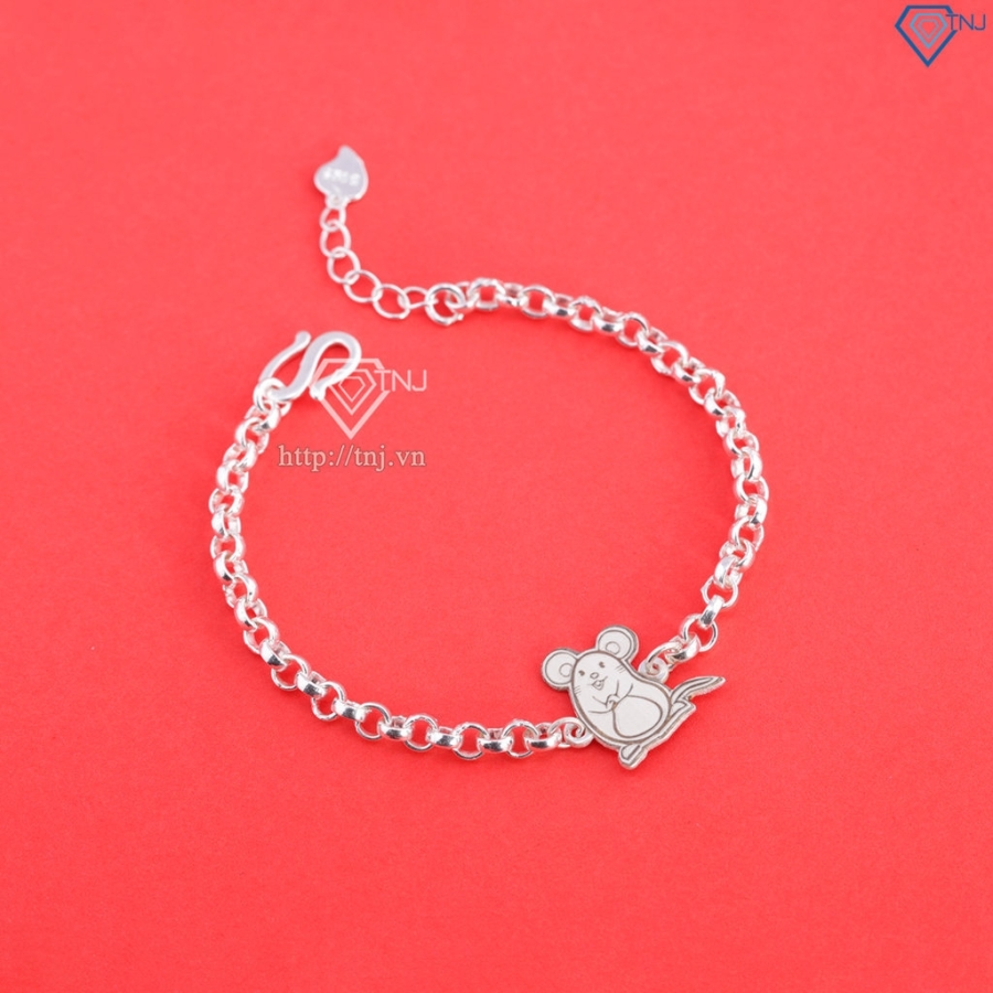 Lắc bạc cho bé hình 12 con giáp dễ thương LTT0200