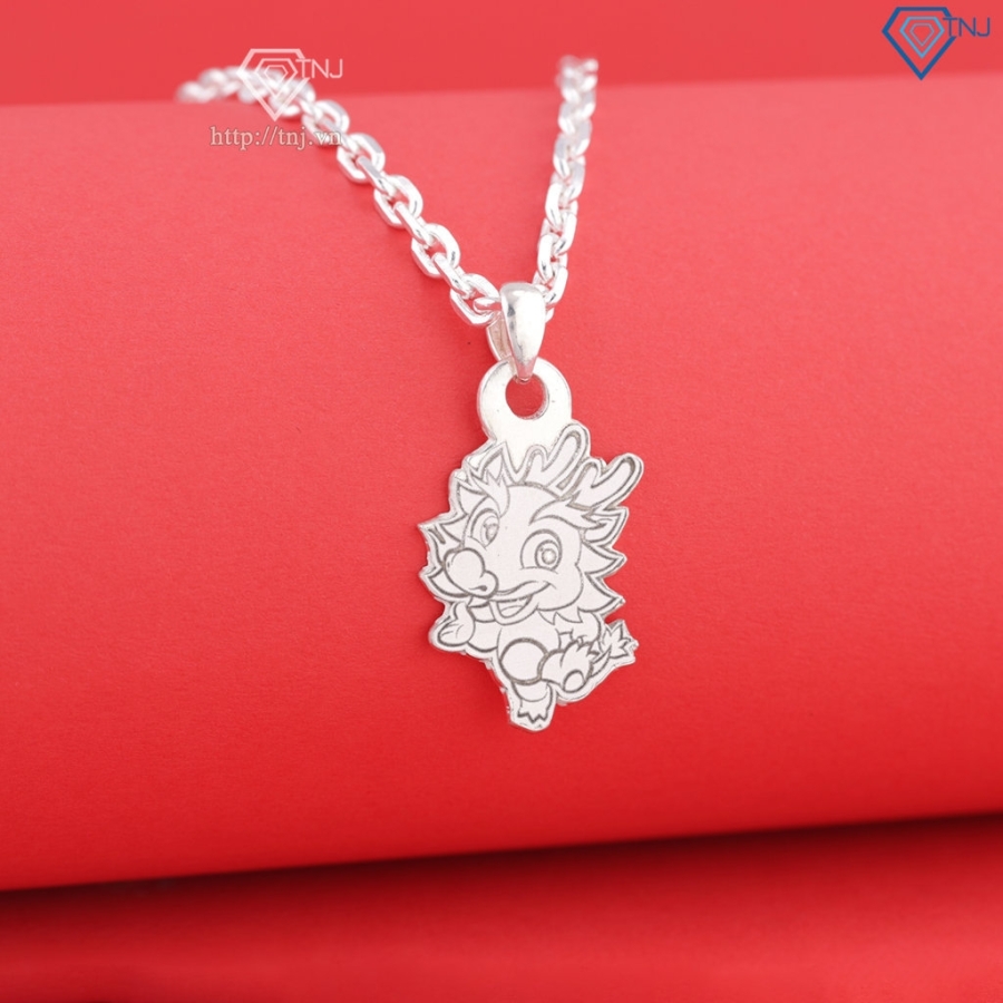 Dây chuyền bạc cho bé hình con rồng khắc tên DCT0132