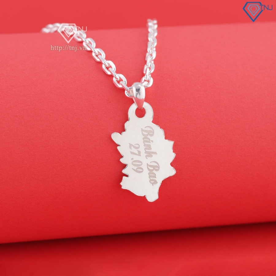 Dây chuyền bạc cho bé hình con rồng khắc tên DCT0132