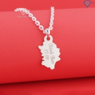Dây chuyền bạc cho bé hình con rồng khắc tên DCT0132