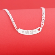Dây chuyền bạc trẻ em khắc tên theo yêu cầu DCT0133