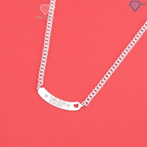 Dây chuyền bạc trẻ em khắc tên theo yêu cầu DCT0133 - Trang Sức TNJ