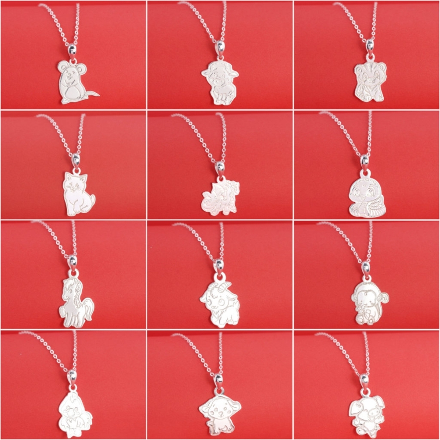 Dây chuyền bạc hình 12 con giáp dễ thương DCT0134