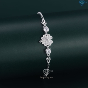 Lắc tay bạc nữ hình cỏ 4 lá đẹp LTN0316