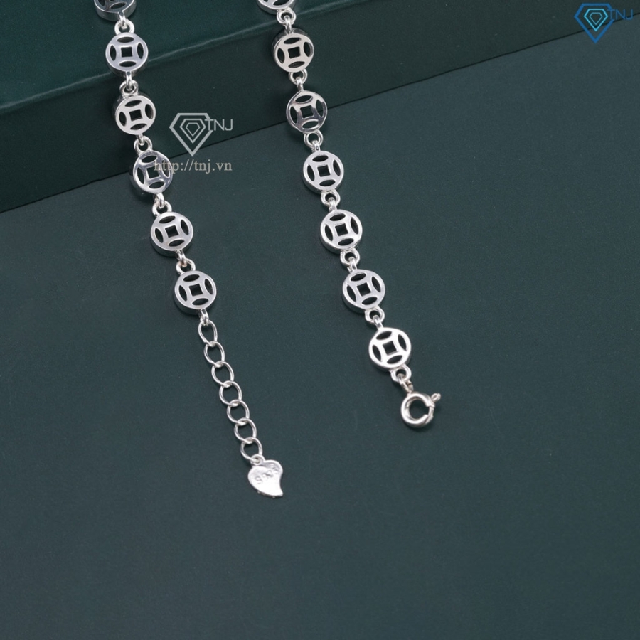 Lắc tay bạc nữ hình kim tiền đẹp LTN0437