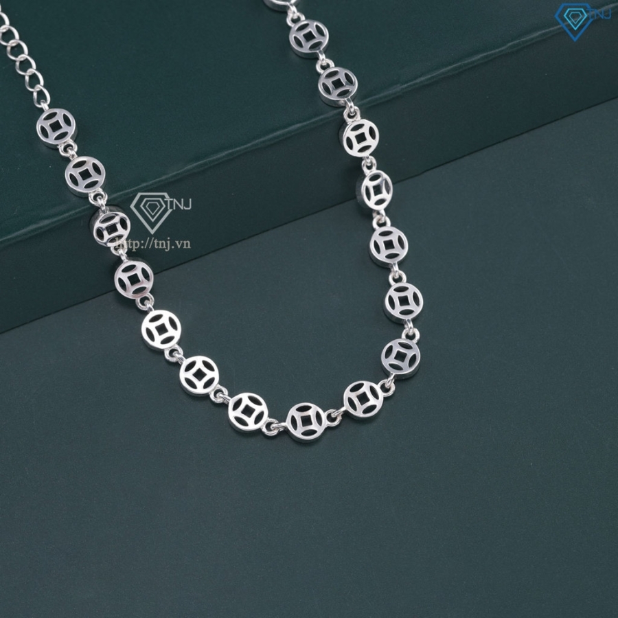 Lắc tay bạc nữ hình kim tiền đẹp LTN0437