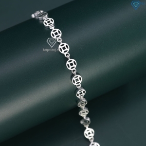 Lắc tay bạc nữ hình kim tiền đẹp LTN0437