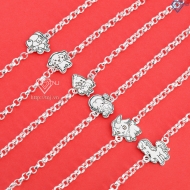 Lắc bạc cho bé hình 12 con giáp dễ thương LTT0200