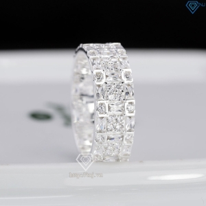 Nhẫn nam bạc 925 bản tròn đính đá đẹp NNA0864