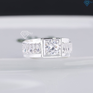 Nhẫn nam bạc 925 đính đá chủ trắng NNA0865