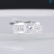 Nhẫn nam bạc 925 đính đá chủ trắng NNA0865