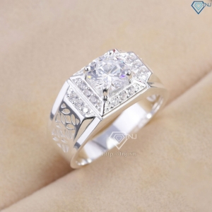 Nhẫn bạc nam kim tiền đính đá đẹp NNA0866- Trang Sức TNJ