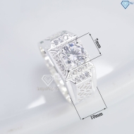 Nhẫn bạc nam kim tiền đính đá đẹp NNA0866- Trang Sức TNJ