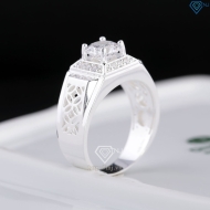 Nhẫn bạc nam kim tiền đính đá đẹp NNA0866- Trang Sức TNJ