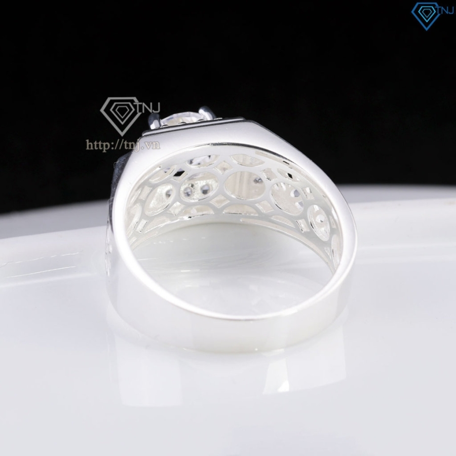 Nhẫn bạc nam kim tiền đính đá đẹp NNA0866- Trang Sức TNJ