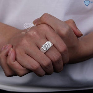 Nhẫn bạc nam kim tiền đính đá đẹp NNA0866- Trang Sức TNJ