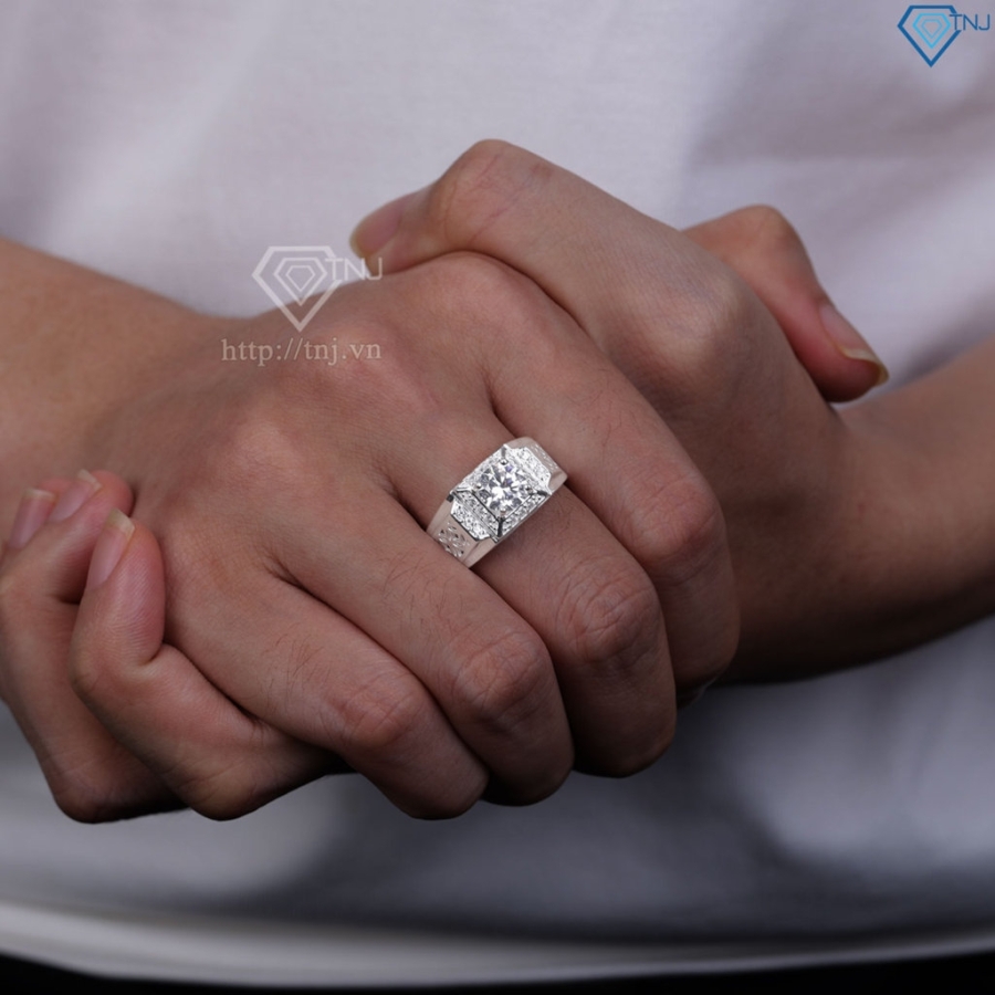 Nhẫn bạc nam kim tiền đính đá đẹp NNA0866- Trang Sức TNJ