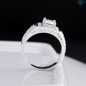 Nhẫn nam bạc hoạ tiết mũi tên đính đá NNA0867