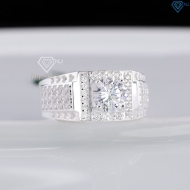 Nhẫn nam bạc hoạ tiết mũi tên đính đá NNA0867