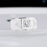 Nhẫn nam bạc hoạ tiết hình tam giác đính đá NNA0869