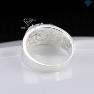 Nhẫn nam bạc hoạ tiết hình tam giác đính đá NNA0869