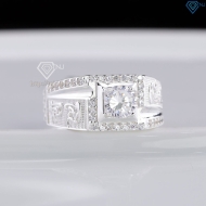 Nhẫn nam bạc chữ Tài Lộc đính đá NNA0870