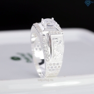 Nhẫn nam bạc chữ Tài Lộc đính đá NNA0870