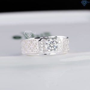 Nhẫn bạc nam kim tiền đính đá đẹp NNA0871 - Trang Sức TNJ